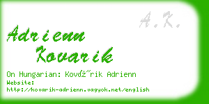 adrienn kovarik business card